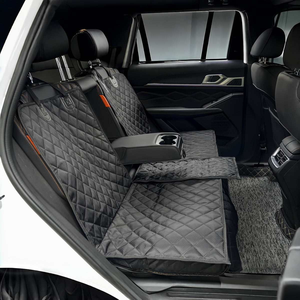 Back Seat Cover, Split Bench for Cars, Trucks, Suvs, Easy Cleanup Car Seat Protector, Compatible for Armrest, Washable, Non-Slip Rear Seat Cover