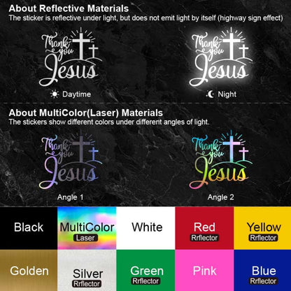 Christian God Car Stickers 4pcs – Waterproof Vinyl Bumper Decals for Cars, Laptops, Water Bottles, Motorcycles & Windows, Faith Cross Religious Sticker Set, Multi-Color Options