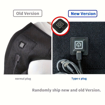 USB Heated Shoulder Pad with 3-Speed Temperature Control – Electric Heating Wrap for Shoulder & Neck Pain Relief, Keep Warm Massage Tool, Gift for Men & Women