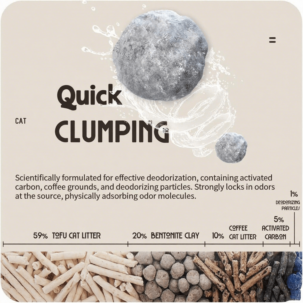 Tofu Cat Litter 33 lbs – Coffee Scent 5-in-1 Formula, Quick Clumping & Low Dust Cat Litter for Indoor Cats, 6 Packs x 5.5 lbs, Odor Lock, Food-Grade Ingredients, Compatible with Auto Litter Boxes