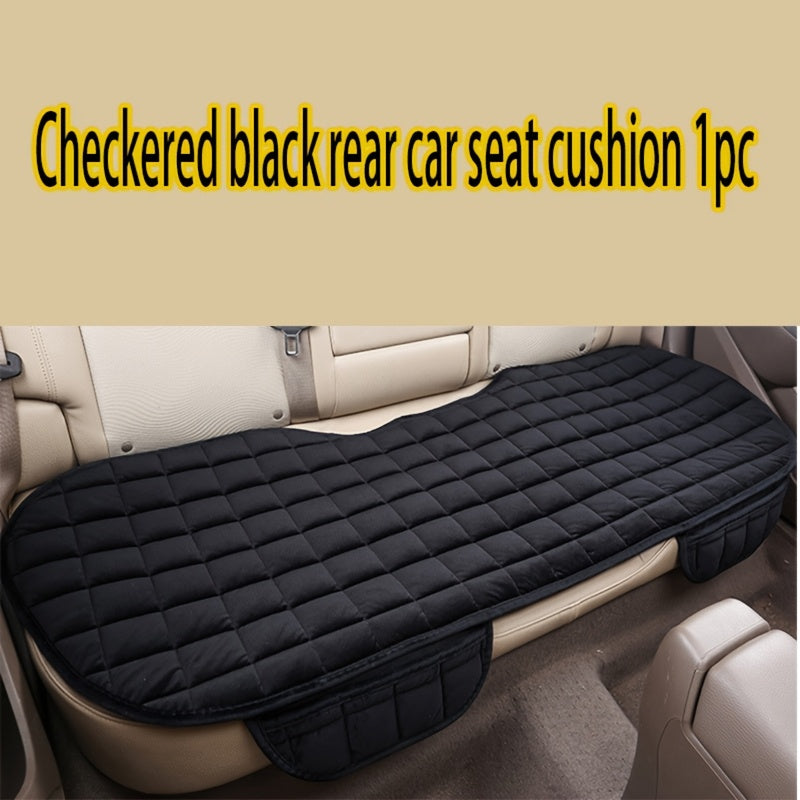1/2/3pcs Plush Plaid Thickened Heat-Insulating Car Seat Cushions, Car Seat Front And Rear Seat Protection Pads, Non-Slip Protection Pads, Universal Car Interior, Suitable for Various Models of Breathable Car Seat Cushions