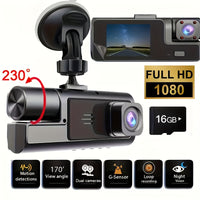 Dual-lens dashcam + 16G