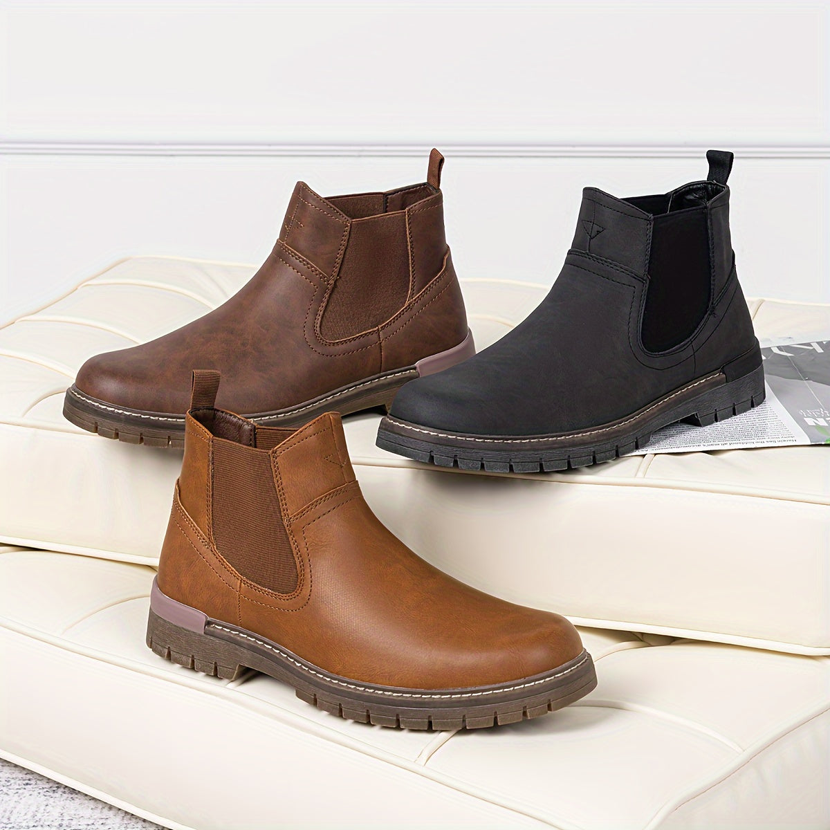 Men's Boots - Slip-On Ease