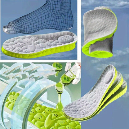 Foam Cushion Insoles 8pcs (4 Pairs) – Breathable Anti-Sweat Sports & Work Insoles for Men & Women, EU 35-46