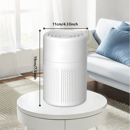 USB Negative Ion Air Purifier with Blue Light & Aromatherapy Box – Removes Dust, Smoke, Formaldehyde, VOCs & PM2.5, Type-C Powered Desktop Air Cleaner for Bedroom, Office & Bathroom, 50 m³/h Airflow