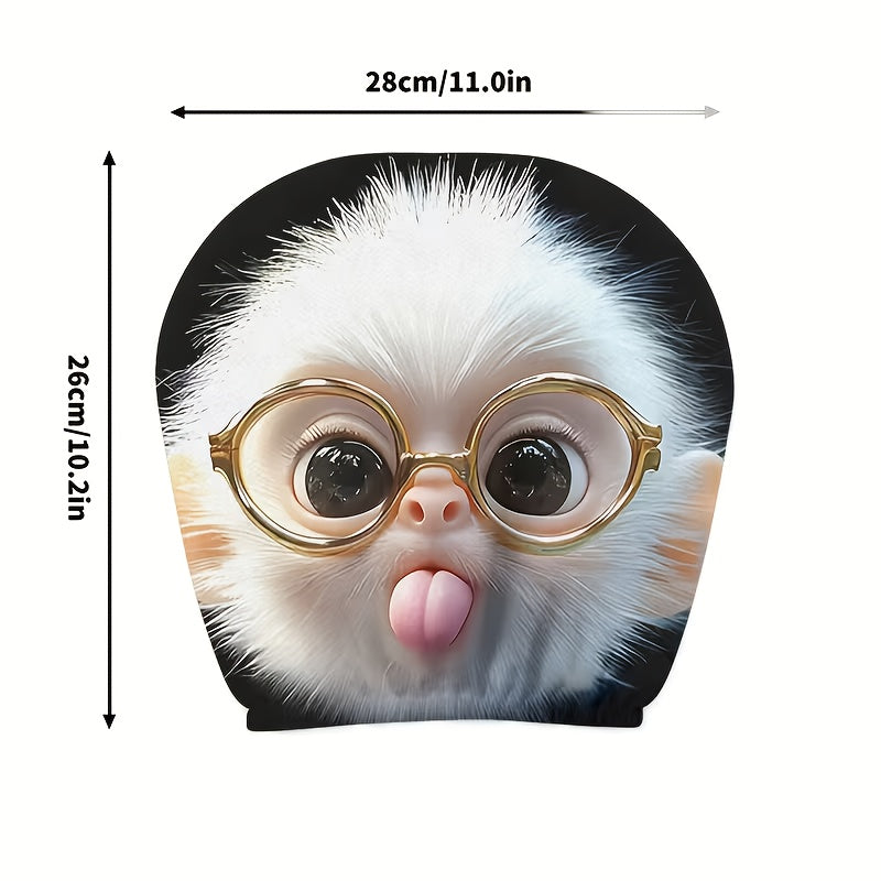 2pcs Cute Monkey with Glasses Car Headrest Covers. Car Decoration. Soft And Comfortable. No Material Filling. Suitable for Long-Distance Travel And Daily Commuting. for Friends And Loved Ones