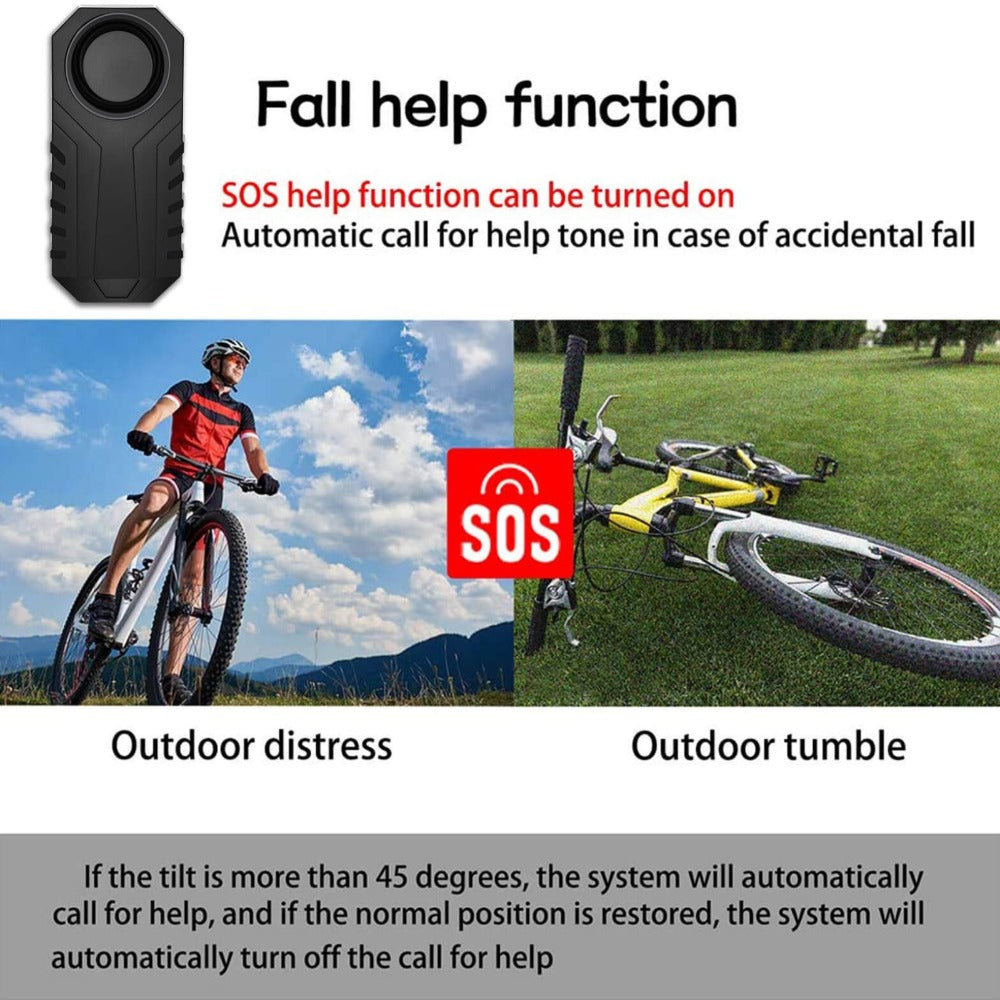 Motorcycle Alarm Anti-Theft 113dB – Wireless Remote, Adjustable Volume & Motion Sensitivity, Universal Handlebar Strap for Motorcycle, Moped, Scooter & Bike Security System