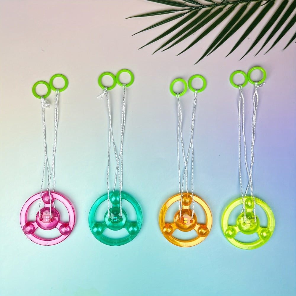 Light Up Flywheel Spinner Toys 30 Pack – Pull String Glow in the Dark Party Favors for Kids, Flashing Spin Top Bulk Set for Birthday Goodie Bags, Halloween Christmas Gifts