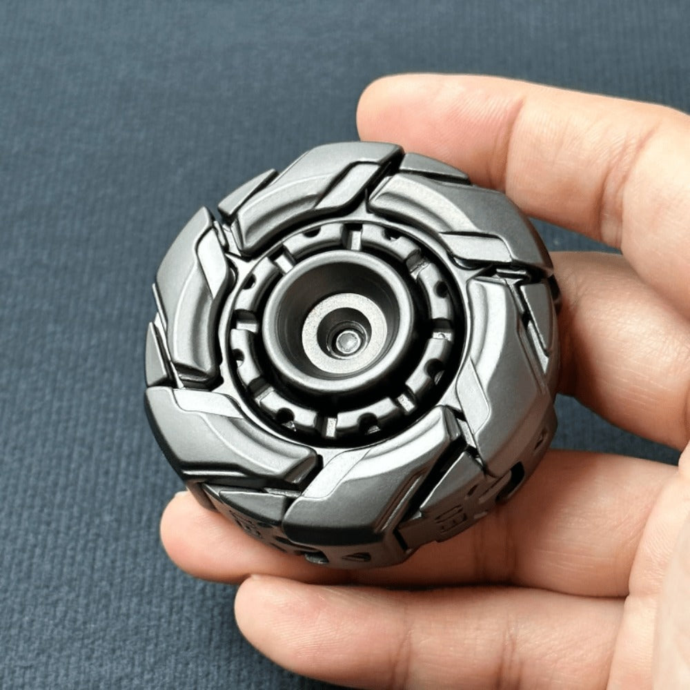 Metal Fidget Spinner Toy for Adults & Teens – Customizable Stress Relief Spinner with Hex Key, Screws & Metal Tube, Cool Decompression Anxiety Relief Tool, Black Gold Silver Dazzling Colors