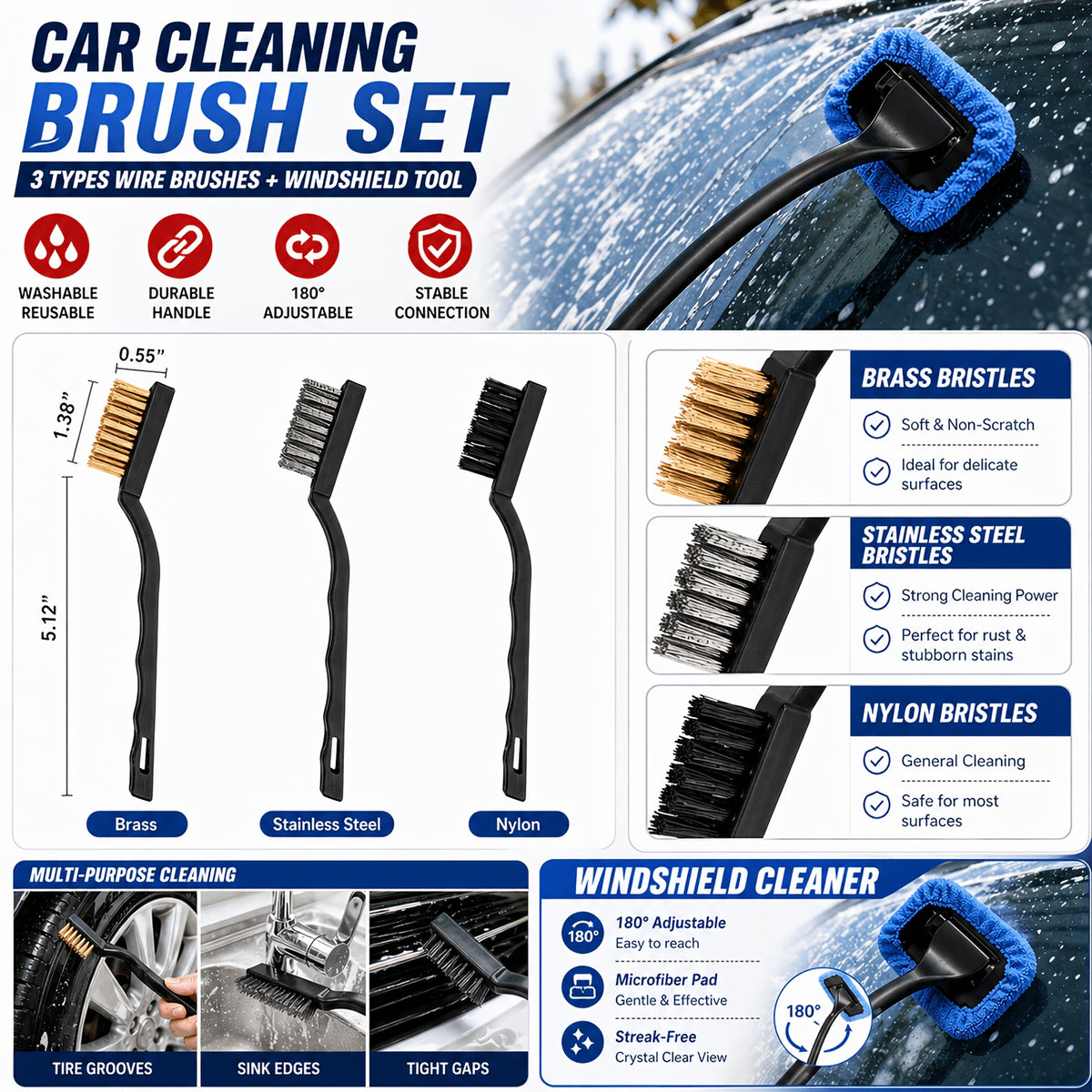 46pcs Car Cleaning And Washing Kit, Internal Detail Cleaning Kit, Equipped with High-power Handheld Vacuum Cleaner, Foldable Bucket, Windshield Tool, Snow Shovel, Tire Brush, Complete Set Of Car Care Tools, Holiday Gift for Family