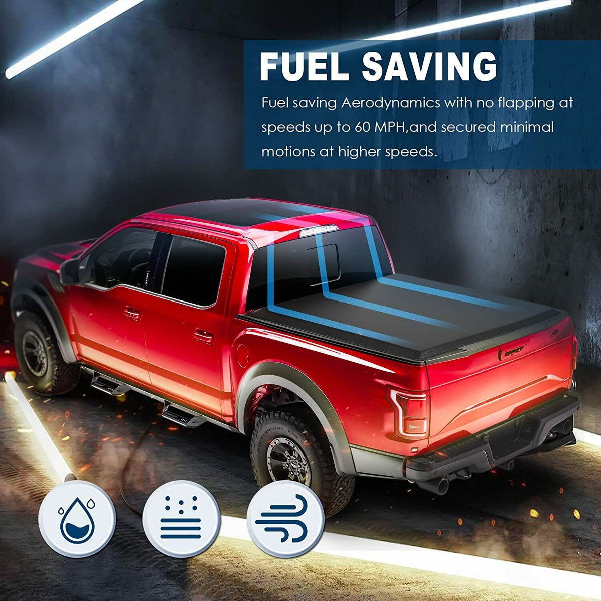 6.4FT/6.5FT 4 Fold Soft Bed Tonneau Cover For Ram 1500 2002-2026 For Ram 2500/3500 2003-2026