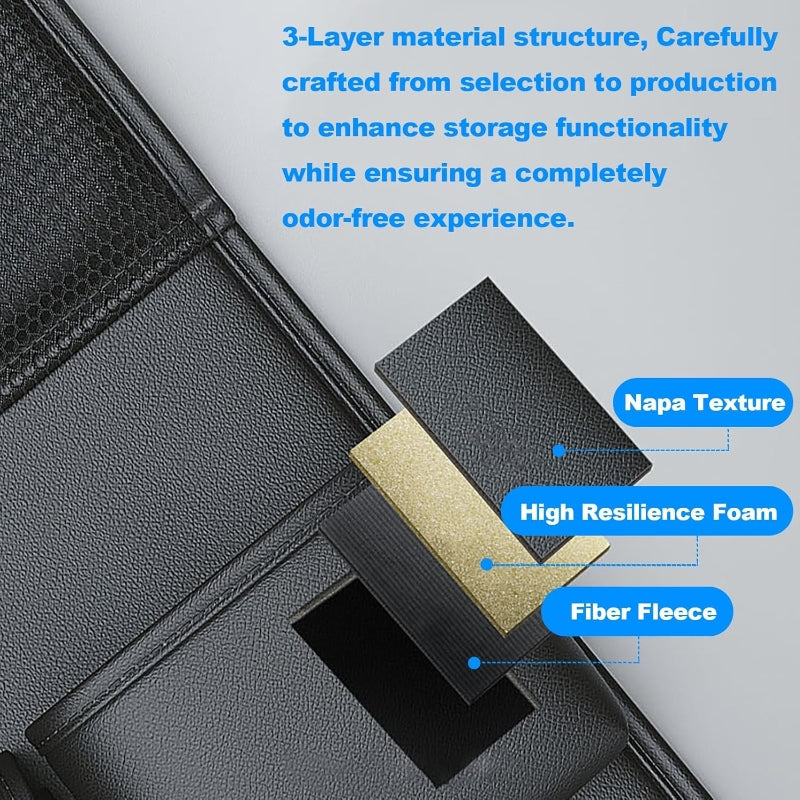 1pc/ 2pcs Faux Leather Car Backrest Organizer with Foldable Table Holder, Car Seat Backrest Protection Pad, And Foldable Car Seat Organizer with Tablet Stand