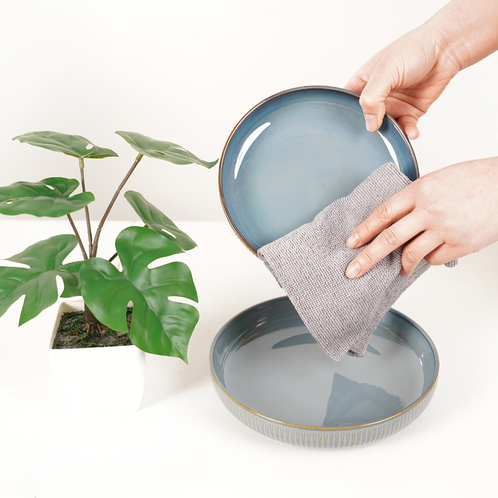 Microfiber Cleaning Cloths 100 Pack Reusable Washable Tear-Away Towel Roll 12x12 – Absorbent Rags & Dishcloths for Kitchen, Bathroom, House & Car Detailing