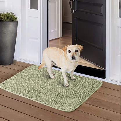 Dog Door Mat for Muddy Paws – Absorbent Non-Slip Quick-Dry Microfiber Mat | Machine Washable | Single or 2-Pack | 24×17" & 32×20"