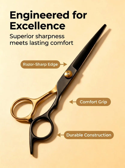 Hair Cutting Scissors Kit 13 Piece - Professional Barber Shears Set with Thinning Shears, Blending Scissors & Accessories, Complete Salon Home Haircut Kit for Men & Women All Hair Types
