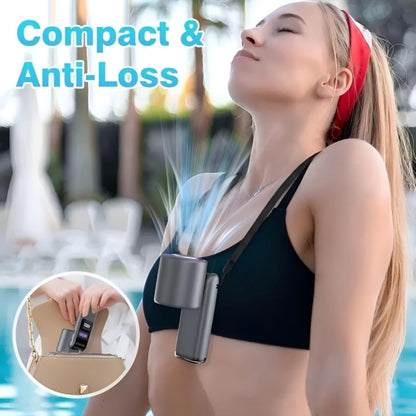 Handheld Ice Pack Fan High-Speed Semiconductor Cooling | 100-Speed Digital Display Turbo Fan with LED Light, Foldable Portable Design for Outdoor, Travel & Daily Use – Purple, Beige, Pink, Black & White