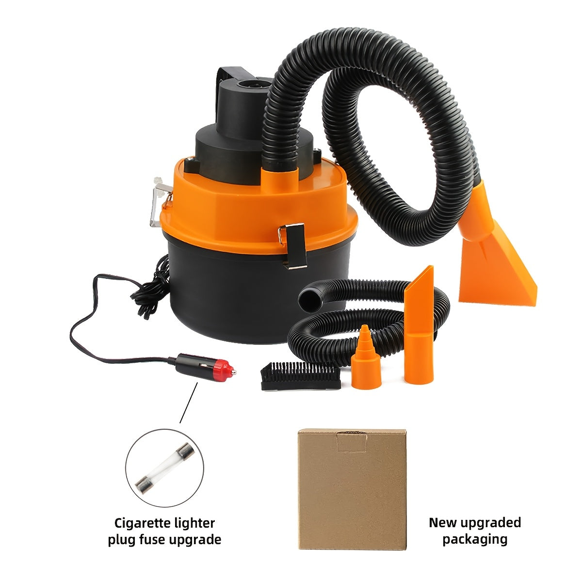 Vehicle Mounted Suction And Blowing Double Use Bucket Vacuum Cleaner Car Portable Multi Function Tool Cylinder Style Large Capacity Vacuum Cleaner Automobile Interior Cleaning Tool