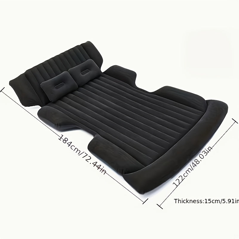 SUV Inflatable Thick Travel Camping Bed with 2 Pillows And Air Pump, Dedicated Portable Inflatable Mattress for SUV Trunk And Back Seat, Suitable for RVs, Trucks, Outdoor Camping, Beaches, Road Trips, Etc.