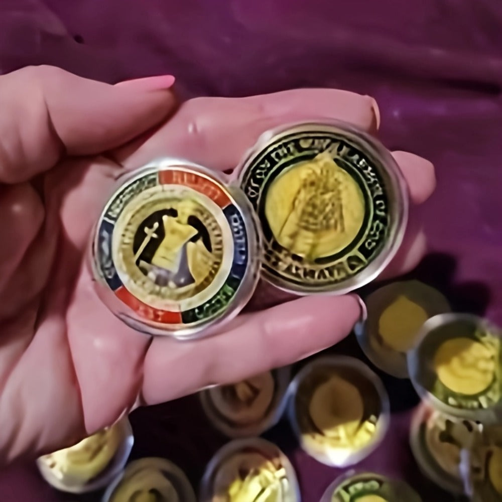 Armor of God Challenge Coins 20 Pack Golden – Christian Prayer Commemorative Coins, Faith Gift for Men & Women, Church Bible Study VBS Sunday School Stocking Stuffer Confirmation Gift