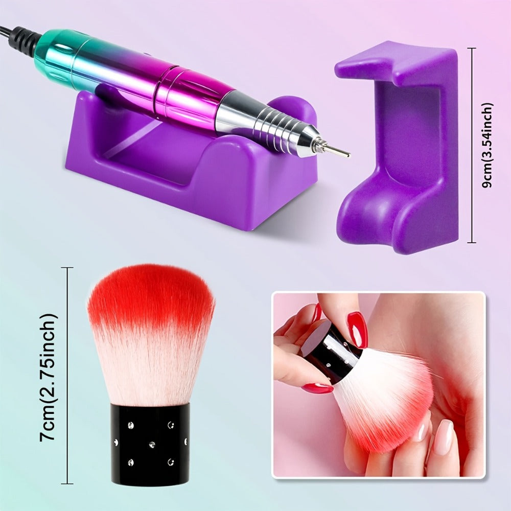 45000RPM Cordless Nail Drill Machine – Rechargeable Professional Electric Efile for Acrylic & Gel Nails | Variable Speed Nail Drill for Manicure, Pedicure, Shaping & Polishing, Salon & Home Use