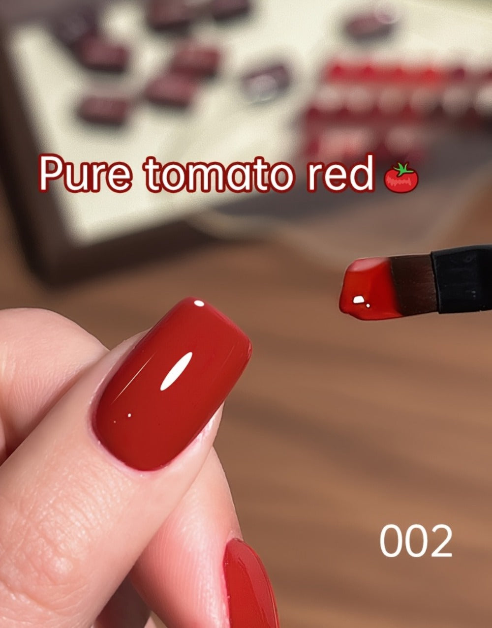 Gradient Gel Nail Polish Set 9pcs Ancola Red Collection – High Saturation Solid Gel, Shiny Gloss Finish, LED Curable Multifunctional Nail Gel | Spring Summer Ombre DIY Manicure Kit for Women