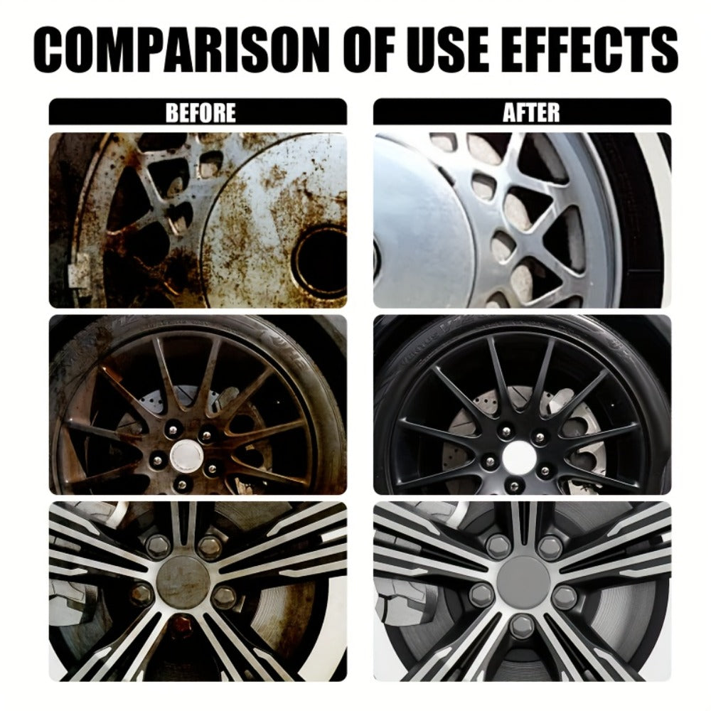 Iron Remover Spray for Wheels - Brake Dust Cleaner, Fallout Remover, Rust Protection for Alloy, Chrome, Painted & Steel Wheels, All Vehicles, Includes Microfiber Towel, 6.76 oz