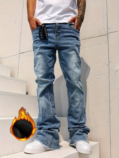 Men's Bootcut Jeans - Classic Wash Clean Finish Modern