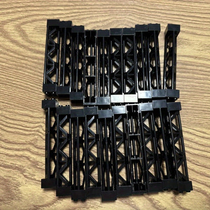 2x2x10 Pillar Support Bricks 20pcs Black – LEGO-Compatible Column Rod Blocks for MOC City Train Girder Military Architecture Builds, Parts 58827 95347, Bulk Brick Accessory for Kids & Adults