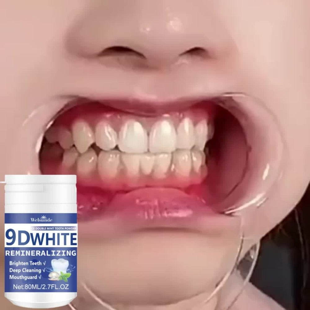 Hydroxyapatite Tooth Powder 2-Pack Remineralizing Fluoride-Free Deep Cleaning Whitening Mint Toothpowder for Sensitive Teeth Enamel Repair Daily Oral Care Gift