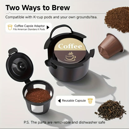 3-in-1 Coffee Machine Single Serve Brewer for K-Cup Pods Ground Coffee and Tea Compact with Reservoir for Kitchen Office Home Dark Blue Black Blue Red Green