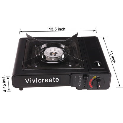 Portable Butane Camping Stove Single Burner – Compact Gas Cooker with Carrying Bag for Outdoor Cooking, Camping, Hiking, Fishing, Picnics & Korean BBQ | 2 Colors