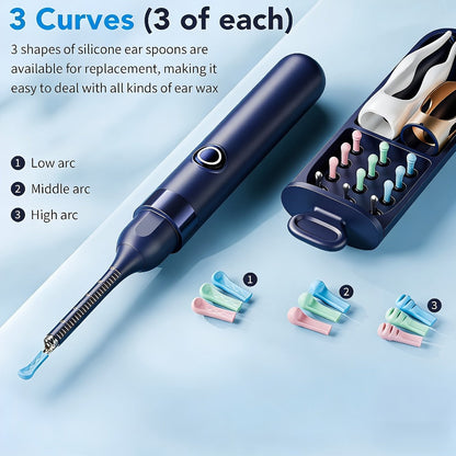 Upgraded 1080P Ear Wax Removal Tool with Camera & Storage Case – LED Light, iOS & Android Compatible, Complete Ear Cleaning Kit, Holiday & Birthday Gift for Whole Family