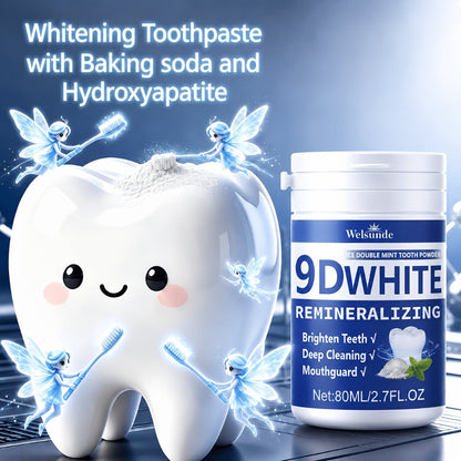 Hydroxyapatite Tooth Powder 2-Pack Remineralizing Fluoride-Free Deep Cleaning Whitening Mint Toothpowder for Sensitive Teeth Enamel Repair Daily Oral Care Gift
