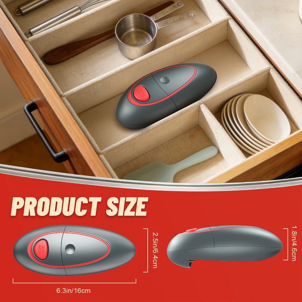 Automatic Can Opener Hands-Free | Electric Battery-Powered One-Touch Can Opener for All Can Sizes, Safe Smooth Edge, Food-Safe Portable Kitchen Tool – No Sharp Edges, Easy to Use, Multiple Colors