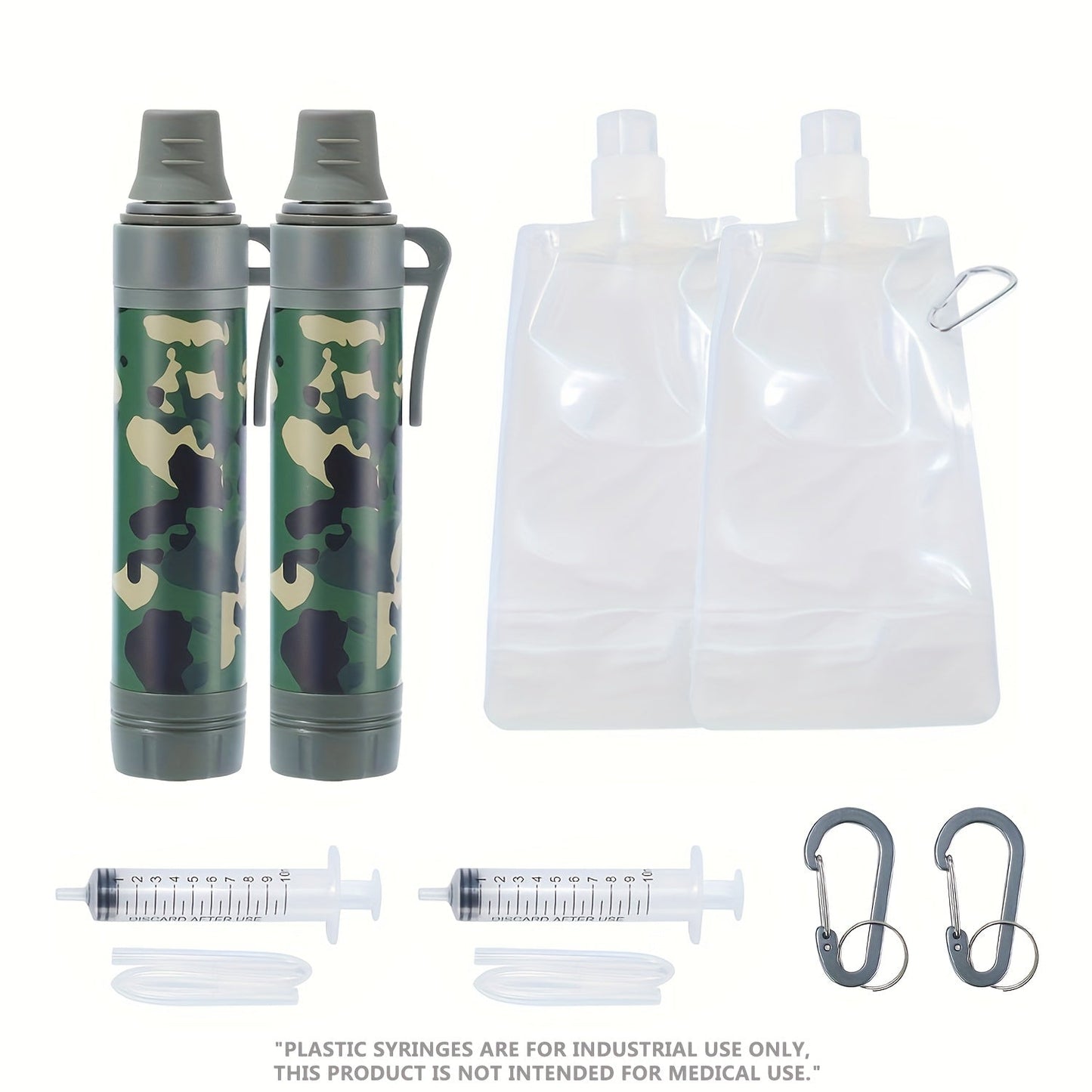 Portable Water Filter Straw for Camping, Hiking & Backpacking – 0.2 Micron Filtration, Filters Up to 10000 Gallons, BPA-Free Survival Water Purifier