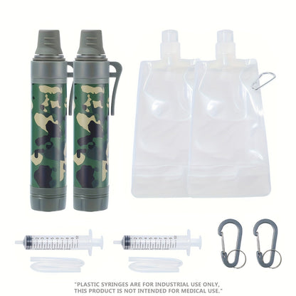 Portable Water Filter Straw for Camping, Hiking & Backpacking – 0.2 Micron Filtration, Filters Up to 10000 Gallons, BPA-Free Survival Water Purifier