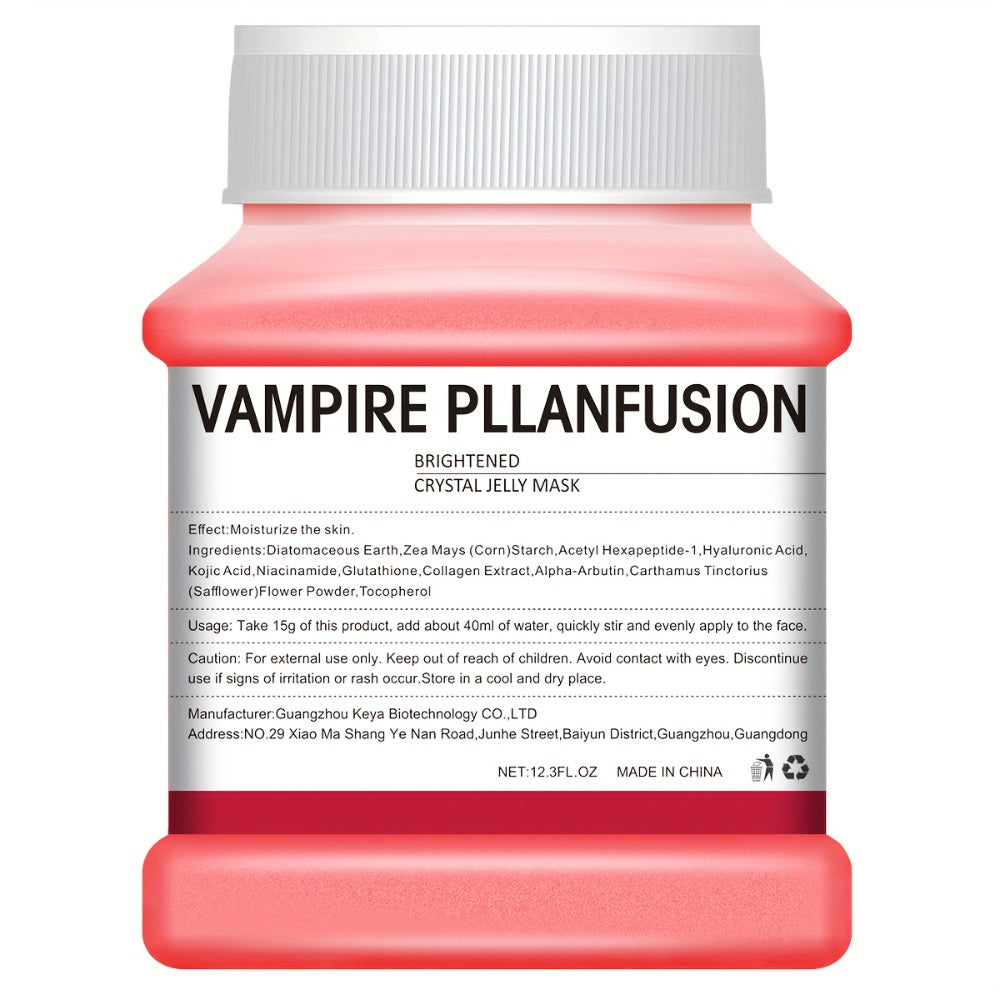 Lactic Acid Jelly Peel-Off Face Mask 12.3 fl oz - Vampire Plasma Firming Hydrating Exfoliating Mask Alcohol-Free Paraben-Free Fragrance-Free for Women All Skin Types