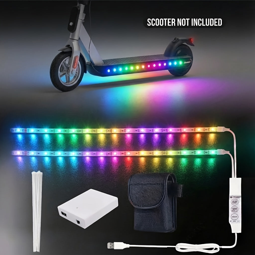 RGB LED Skateboard Light – USB Powered, Fits Bikes & E-Boards