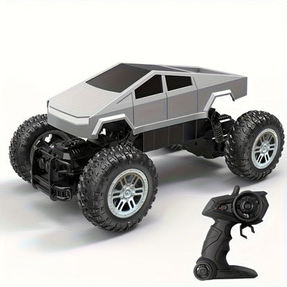1:16 RC Monster Truck 2.4GHz 4WD Large Wheel Off-Road Pickup with LED Lights 45° Climb – All-Terrain Remote Control Car for Boys Kids – Birthday Christmas Gift