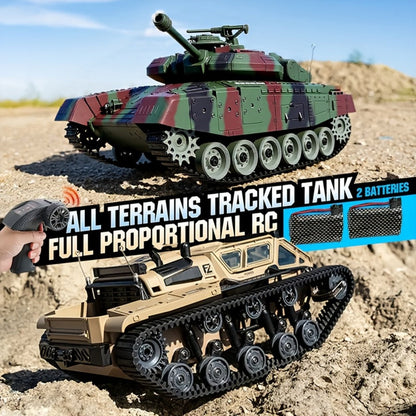 RC Military Tank for Boys Ages 6+ – 2.4GHz All-Terrain Remote Control Armored Tank Strong Climbing Ability Military Simulation War Vehicle Toy for Kids Teens, Best Birthday Christmas Gift
