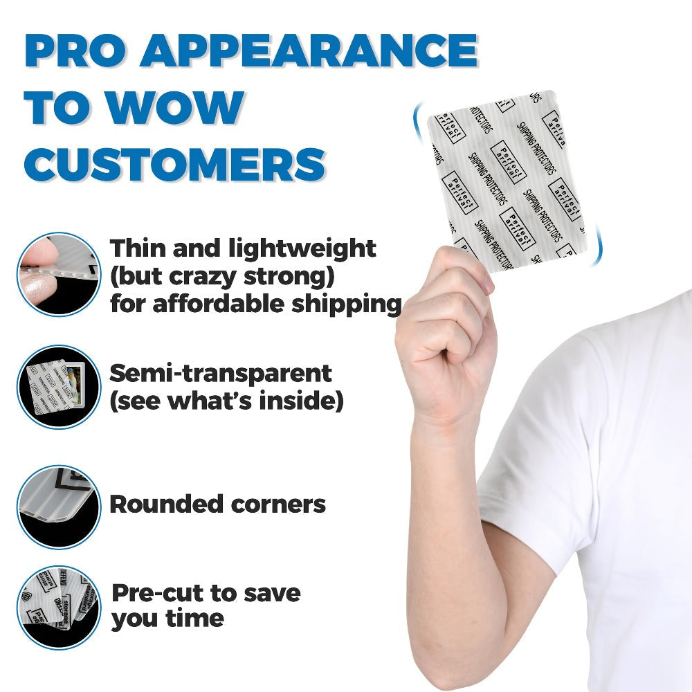 Trading Card Shipping Protectors 60/120/510 Count 3.5x4.5 Inch – Premium Rigid Plastic Card Mailer Inserts for Sports Cards, TCG & Collectible Card Packaging