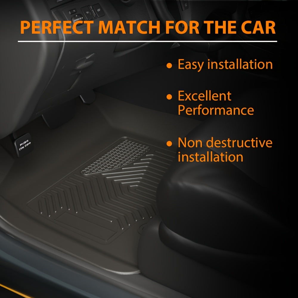 All Weather TPE Floor Mats Liners Set Fit For Nissan For Frontier Crew Cab 2008-2021