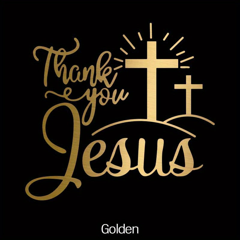 Christian God Car Stickers 4pcs – Waterproof Vinyl Bumper Decals for Cars, Laptops, Water Bottles, Motorcycles & Windows, Faith Cross Religious Sticker Set, Multi-Color Options