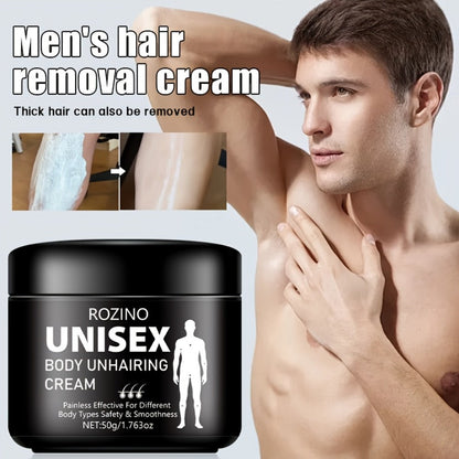 Hair Removal Cream 5-Minute Fast Depilatory for Legs Arms Armpits Abdomen 50g - Gentle Painless No Residue Moisturizing Body Hair Remover for Women Men All Skin Types Razor-Free