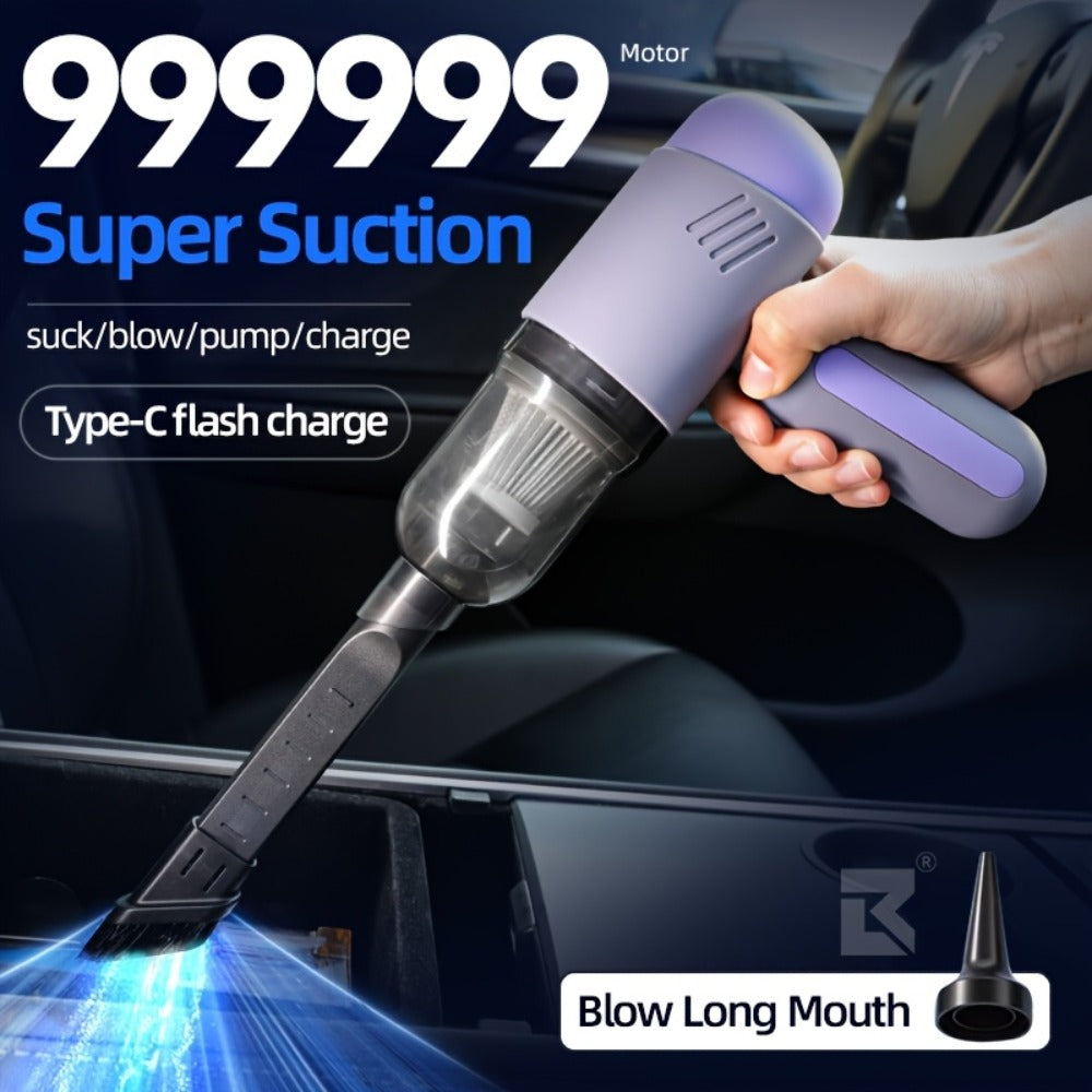 Handheld Car Vacuum Cleaner Wireless 13KPa - 4000mAh USB Rechargeable, Dry Wet Dual-Purpose Blow & Suction, Portable Mini Auto Interior Vacuum for Car Home