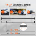 VEVOR Cargo Bar, Truck Bed Bar Adjustable from 40" to 73", Heavy-Duty Steel Cargo Stabilizer Bar with 220 lbs Capacity, Truck Load Bar Stop Sliding for Pickup Truck Bed, SUV, Minitruck