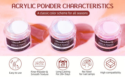 Acrylic Nail Kit Full Set with Electric Nail Drill Machine Acrylic Powder Liquid Monomer Nail Tips UV LED Lamp Art Decoration & Manicure Tools - Complete Beginner Professional Starter Kit