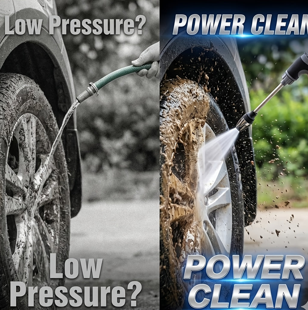 High-Pressure Car Wash Gun with Long Reach Lance Durable Water Hose Nozzle, Adjustable Spray Patterns, Leak-Proof Design for Trucks, SUVs, RVs, Driveways, Decks & Garden Cleaning