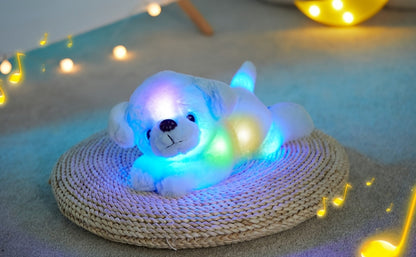 Light-Up Musical Blue Puppy Plush Toy — Glowing Stuffed Animal Dog with Sound & Lights for Kids, Toddlers, Girls & Boys | Soft Cuddly Plush Doll | Birthday Christmas Easter Gift | Room Decor