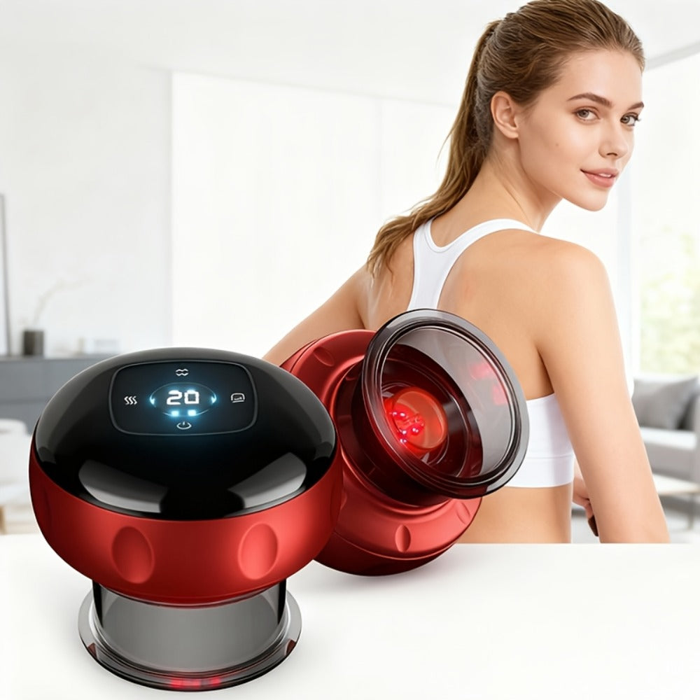 Electric Cupping Massager – Portable USB Rechargeable Gua Sha Scraping & Acupressure Device for Full Body Relief | Traditional Chinese Therapy Tool for Back, Neck & Muscle Relaxation at Home